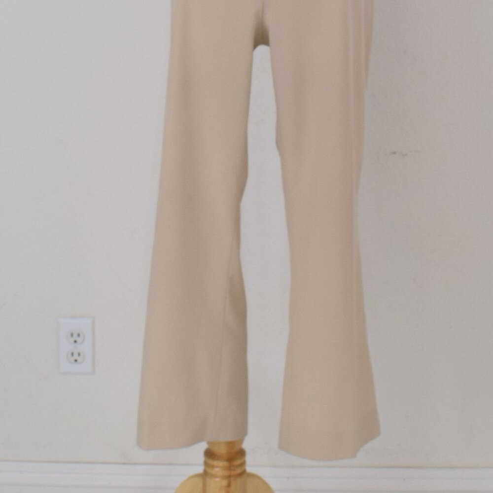 Worrn Vintage 80s‎ Beige Flat Front Stretch Pants | 31 waist - Picture 3 of 10